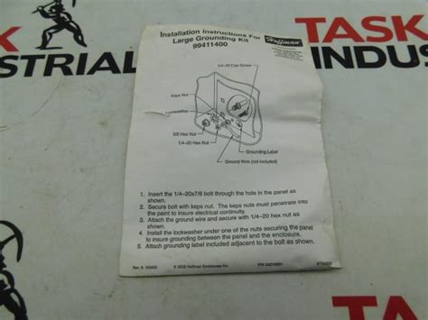 hoffman junction box grounding instructions|HOFFMAN 99411400 INSTALLATION INSTRUCTIONS .